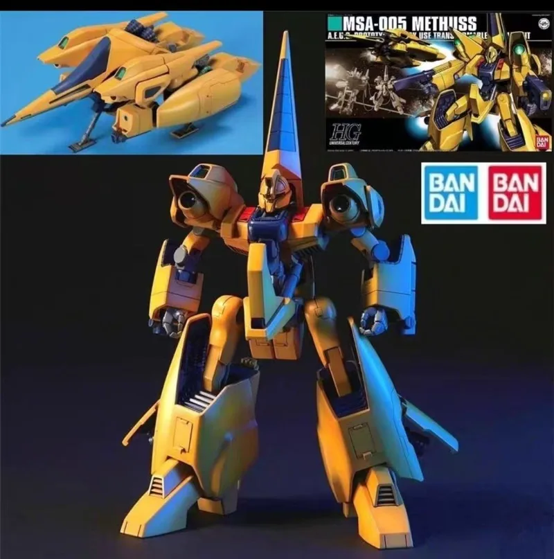 

In stock Original Bandai HGUC 1:144 0061 MSA-005 Methus Gundam Anime action figure Assembled Model Toys Ornament Birthday Gifts