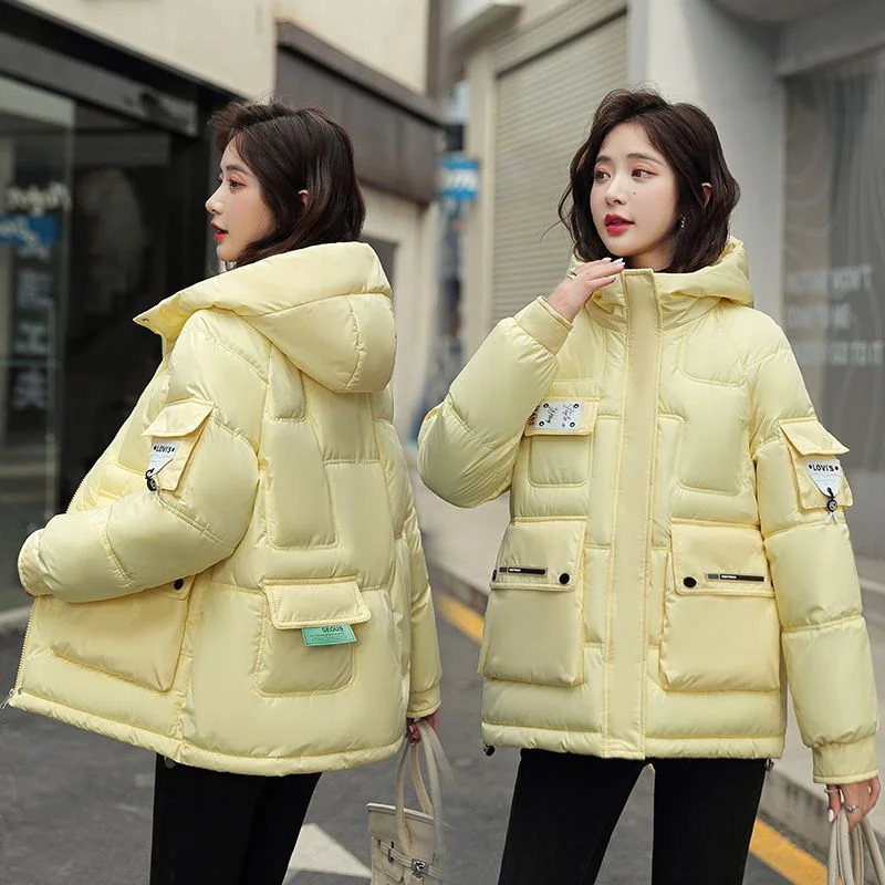 2023 Winter New Down Cotton Coat Women Thickened Short Cotton Jackets Korean Loose Oversize Coat Winter Clothes Women