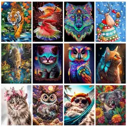 RUOPOTY 코알라 다이아몬드 그림 동물 크로스 스티치 자수 전체 라운드 다이아몬드 그림 홈 장식을위한 라인 석 선물