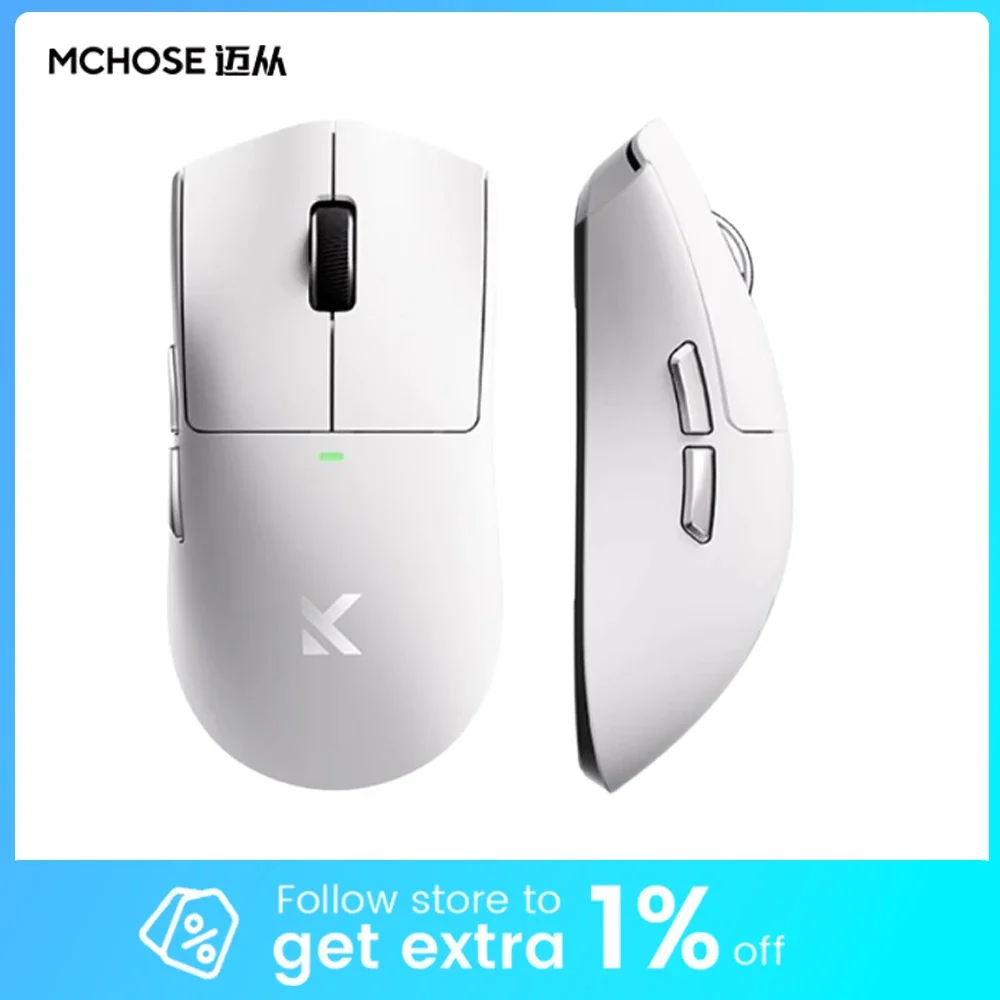 MCHOSE K7 ウルトラマウス Paw3950 トライモードワイヤレスマウス軽量 500mAh 8000Hz ゲーミングマウス PC アクセサリー FPS ゲーマー用