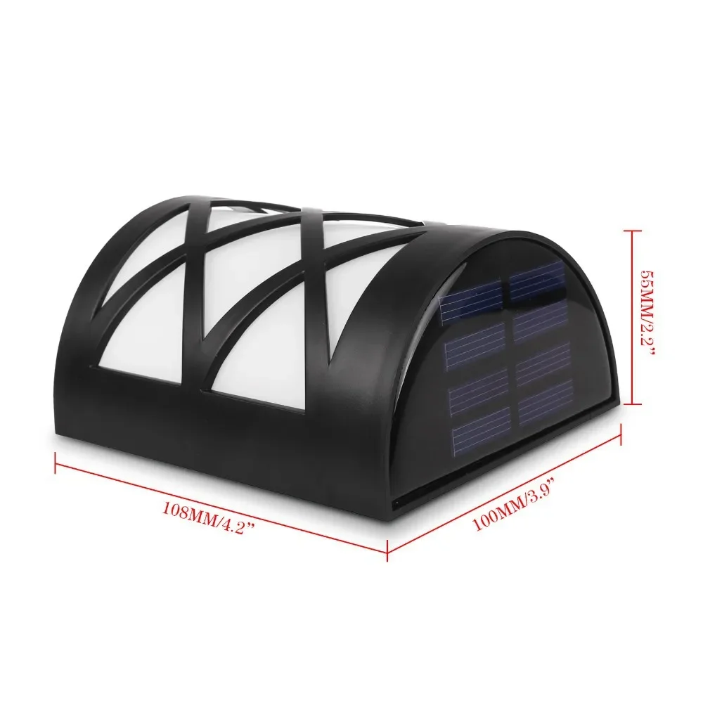 Luces solares de pared, luz LED para valla, luces RGB de arcoíris, luz ambiental para jardín, patio, luces nocturnas impermeables para exteriores