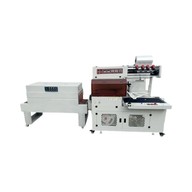 Automatic heat shrink wrapping plastic film all-in-one machine