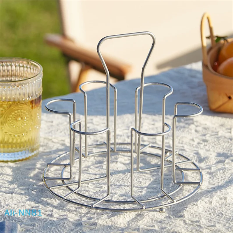 【N】Metallglas-Becher-Aufbewahrungsregal für Wasserbecher, Ablassen, Trocknen, Organizer, Abflusshalter, Ständer, nützliche Heim- und Küchenbedarf