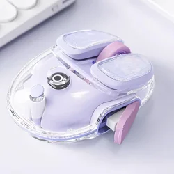 2024 New Crystal Wireless Silent Mouse Dual Mode Rechargeable Rgb Multicolor Ergonomic Luminous Mice For Girls Office Laptop PC