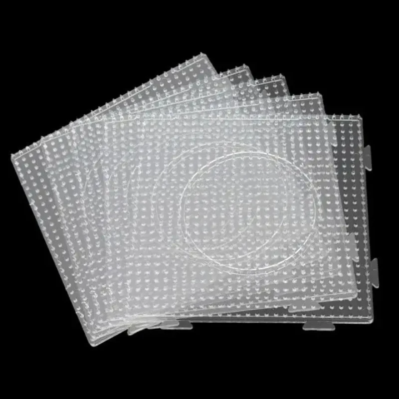 4/6/9pcs Hama Beads Large Clear Plastic Perler Bead Pegboard - 2.6mm Square Grid DIY Craft Board for Beading Pegboard