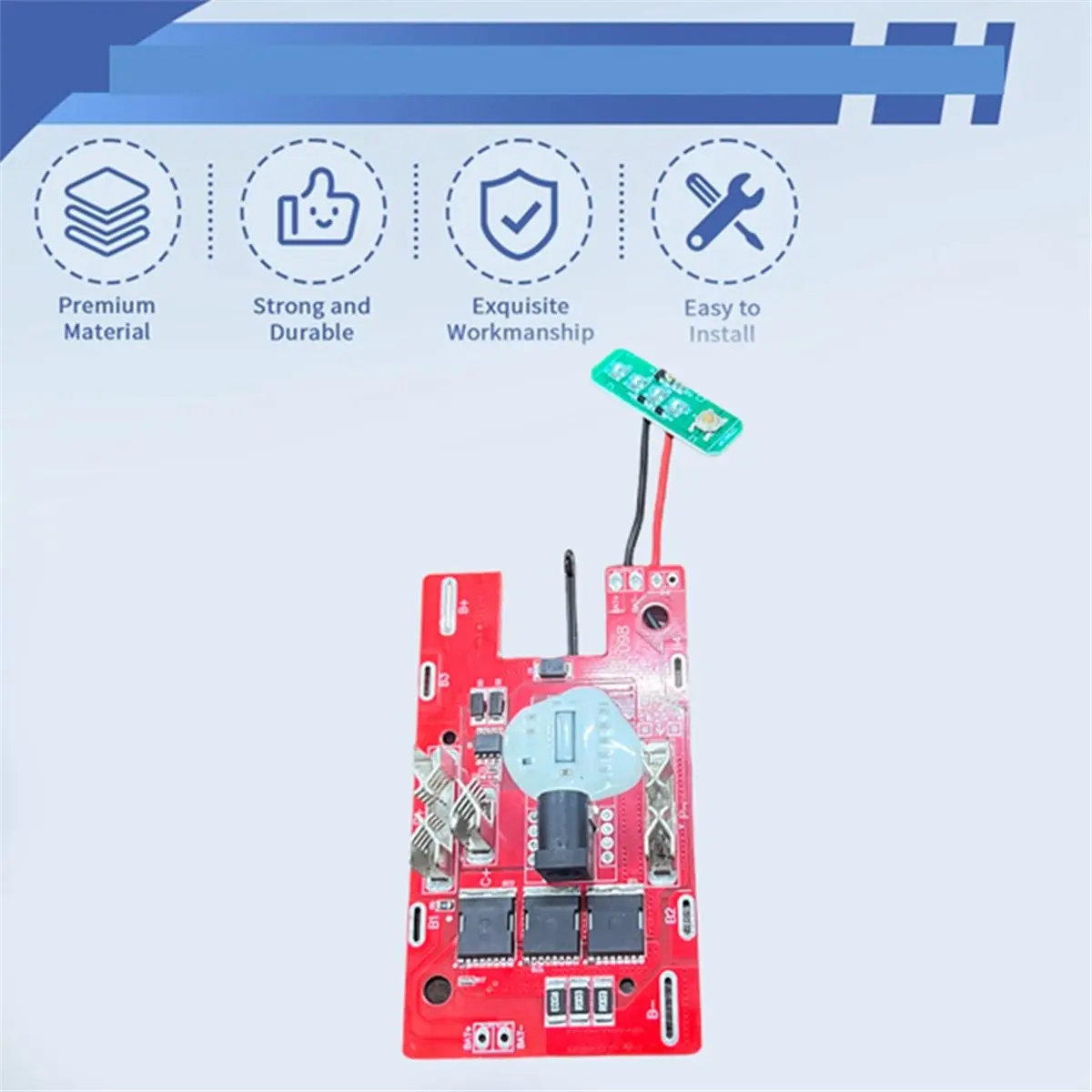 ABS+PC For 21700 DC Battery Protection Board +Light Panel 150A Protection Board Power Tool Board for