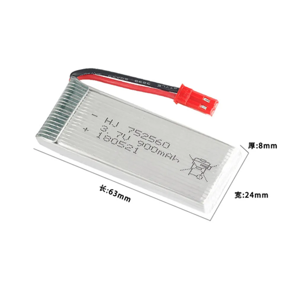 Akumulator lipo 3,7 V 900 mAh + ładowarka 5 w 1 do X5 X5C X5SC X5SW 8807 8807W A6 A6W M68 Części zamienne do dronów RC 3,7 V752560 Bateria JST