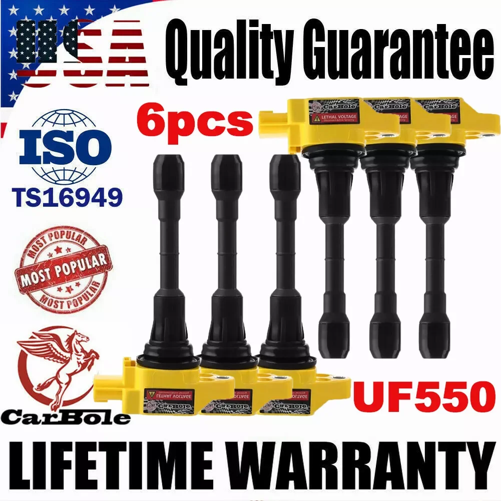 

Carbole 6PCS Ignition coil UF550 For Nissan Maxima Murano Pathfinder 3.5L Infiniti G25