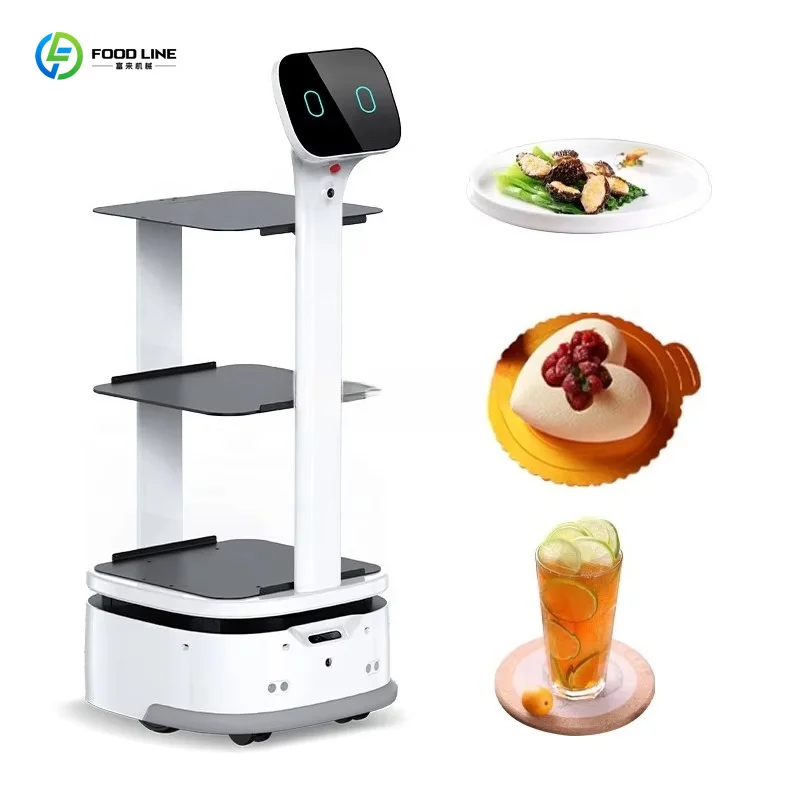 Intelligent Food Delivery Robot Built-In Automatic Charging System Restaurant Robot Waiter Service Machine