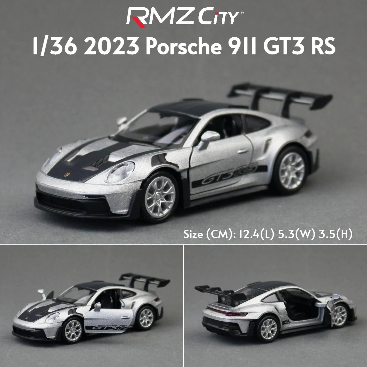 마케다 5인치 1:36 다이캐스트 모델 자동차 포르쉐 911 GT3 RS 스포츠카