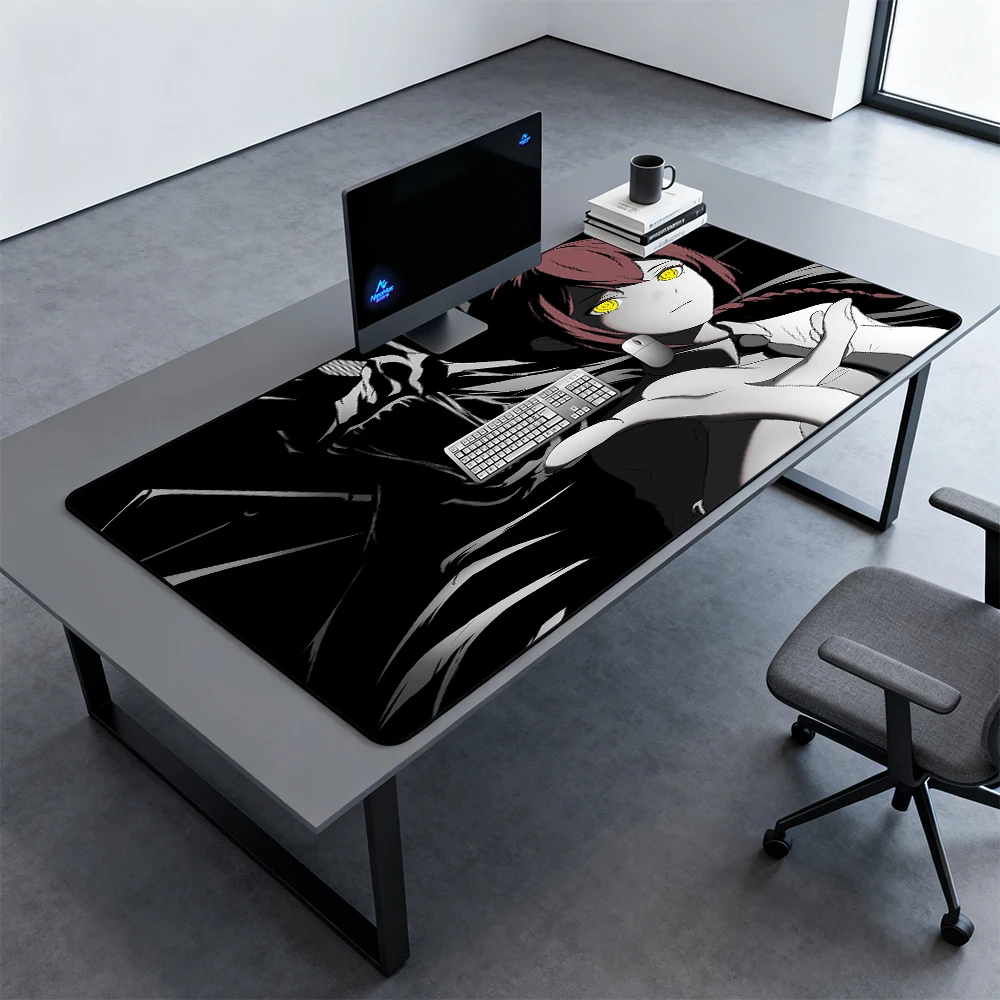 Motosega Uomo Makima Mauspad Xxl Accessori per PC Tappetino da scrivania da gioco Tappetino per mouse nero Tappetino per mouse Anime Tappetino per mouse 1200 Tappetini per dimensioni personalizzate