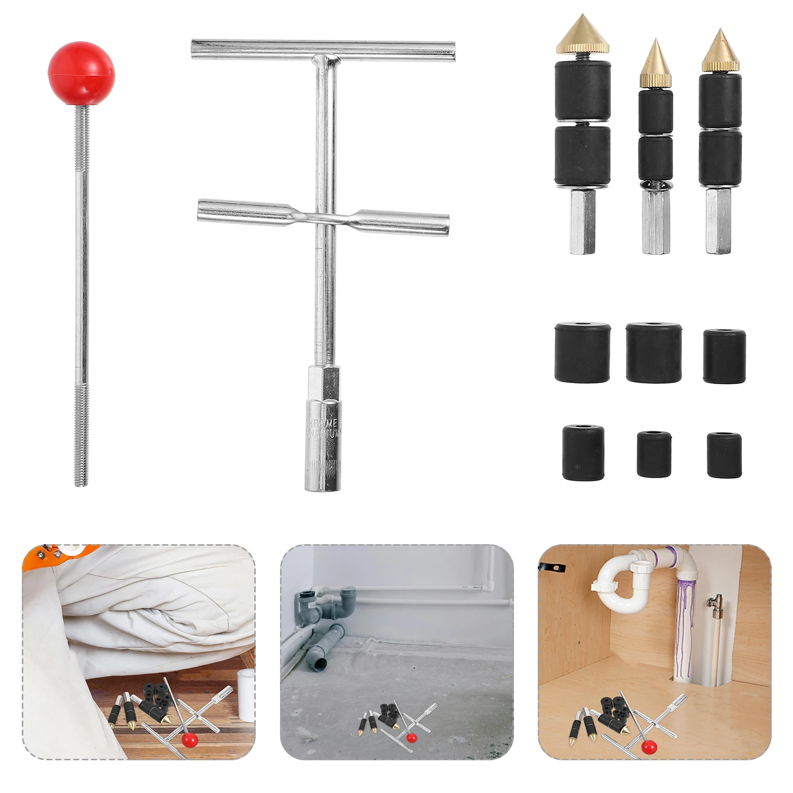 

1 комплект инструментов для быстрого ремонта, сантехнические аксессуары из нержавеющей стали, комплект пробок для аварийного ремонта утечки трубы, медь