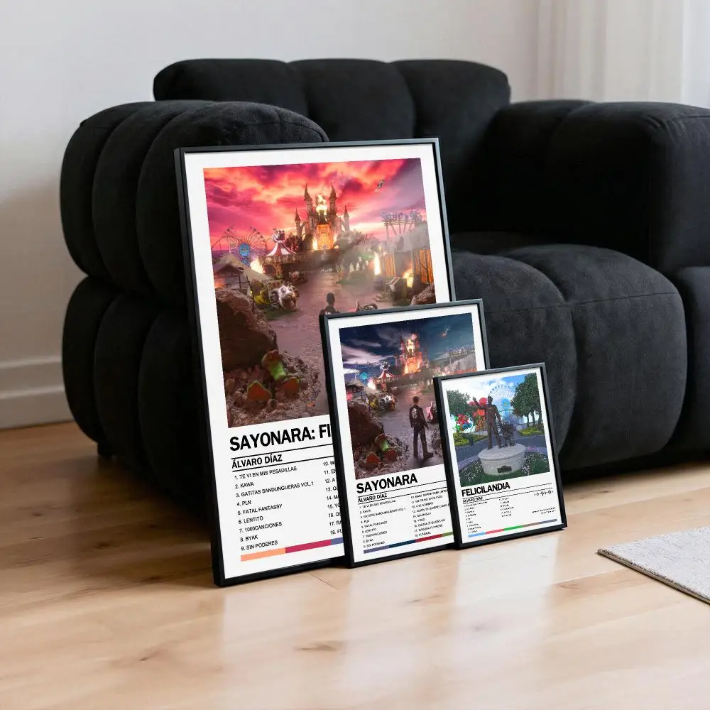 Alvaro Diaz Poster Peelable Self-Adhesive Album Cover Poster Stickers, Frameless Wall Art for Singer Band Pop Rap Bedroom
