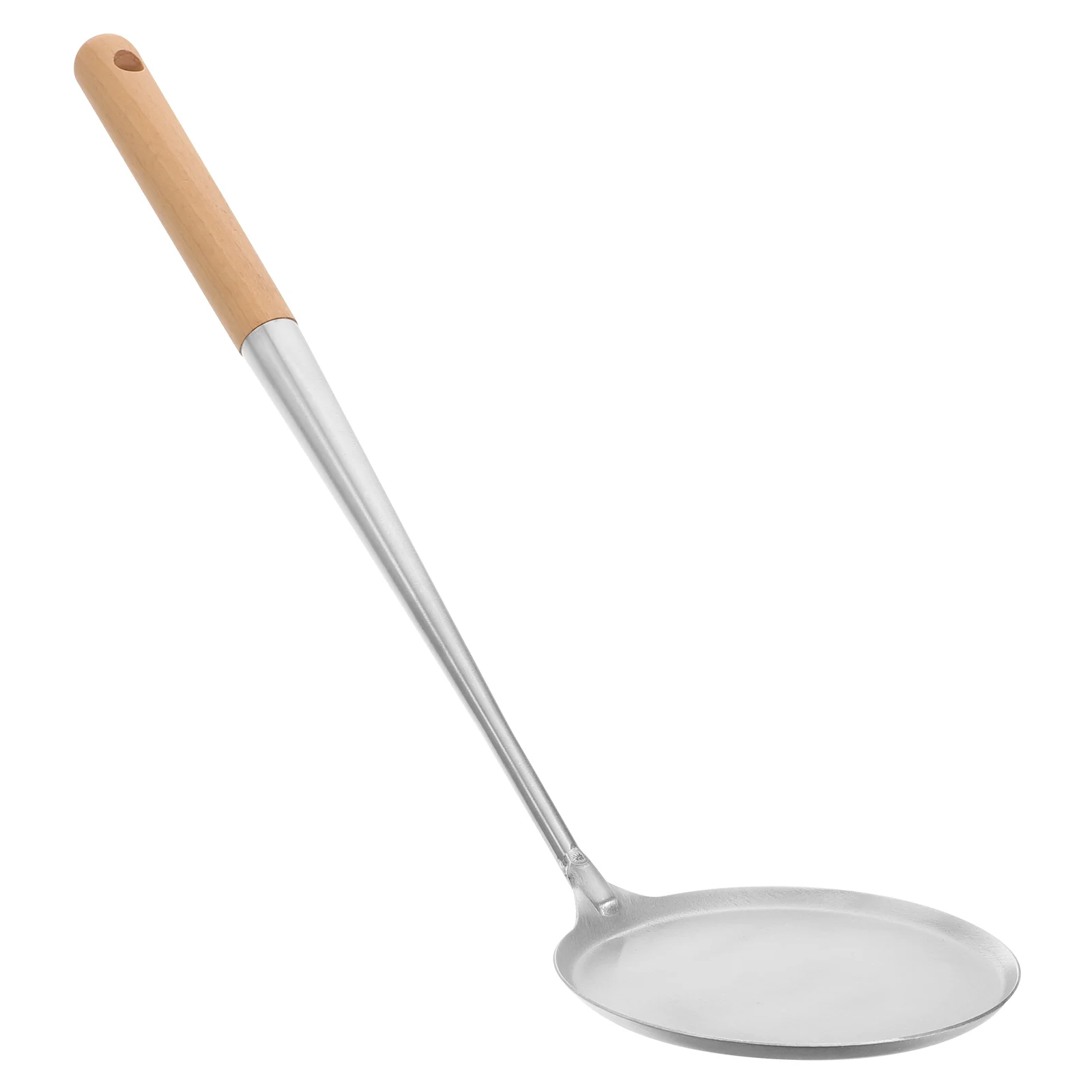 

Oil Cake Mold Spoon Wood Handle Kitchen Cooking Tool Stainless Steel Fry Snack Spoons Kitchen accessory