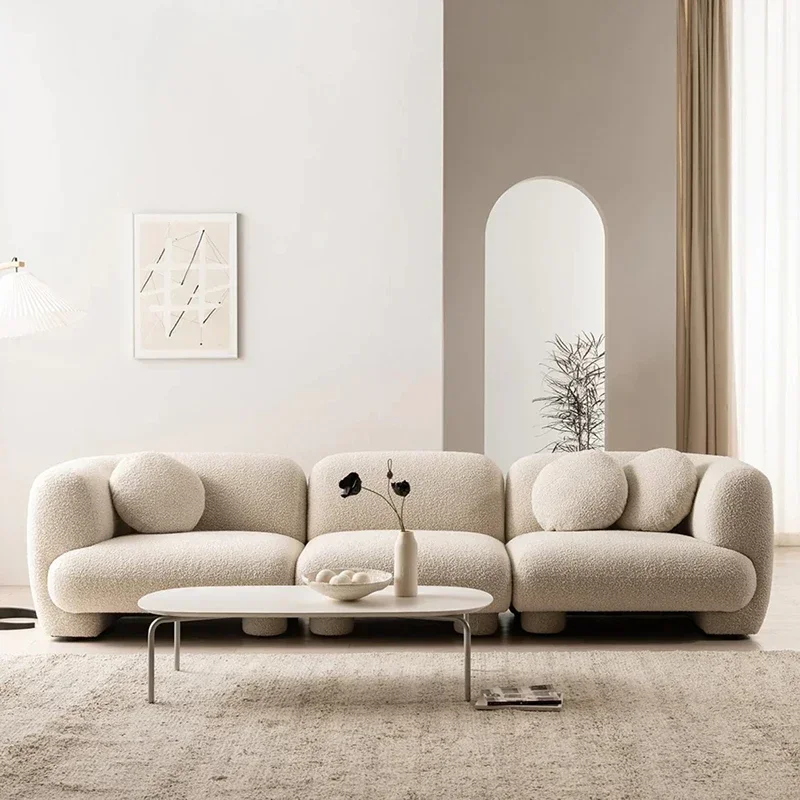 Soggiorno Divani moderni ed eleganti Soffio Comodo divano bianco minimalista nordico Pigro rilassante Canape Salon Mobili per la casa