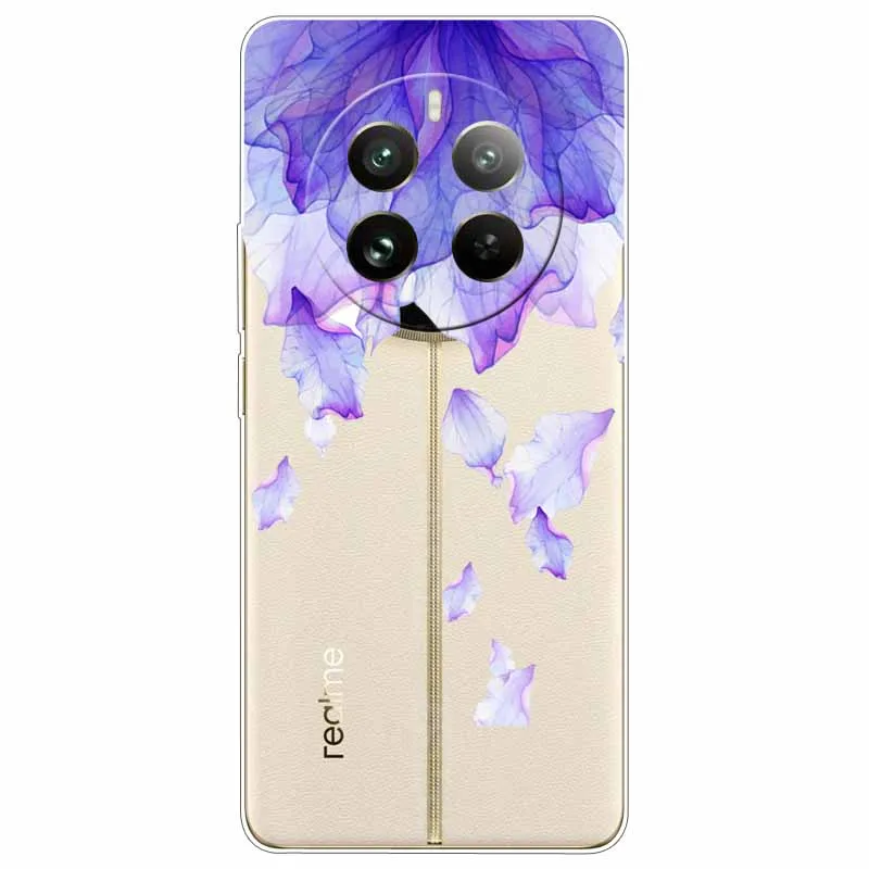 Per Realme 12 Pro 5G custodia morbida trasparente Lovely Cartoon custodia in Silicone per Realme 12 Pro Plus 5G Cover per telefono TPU trasparente Funda