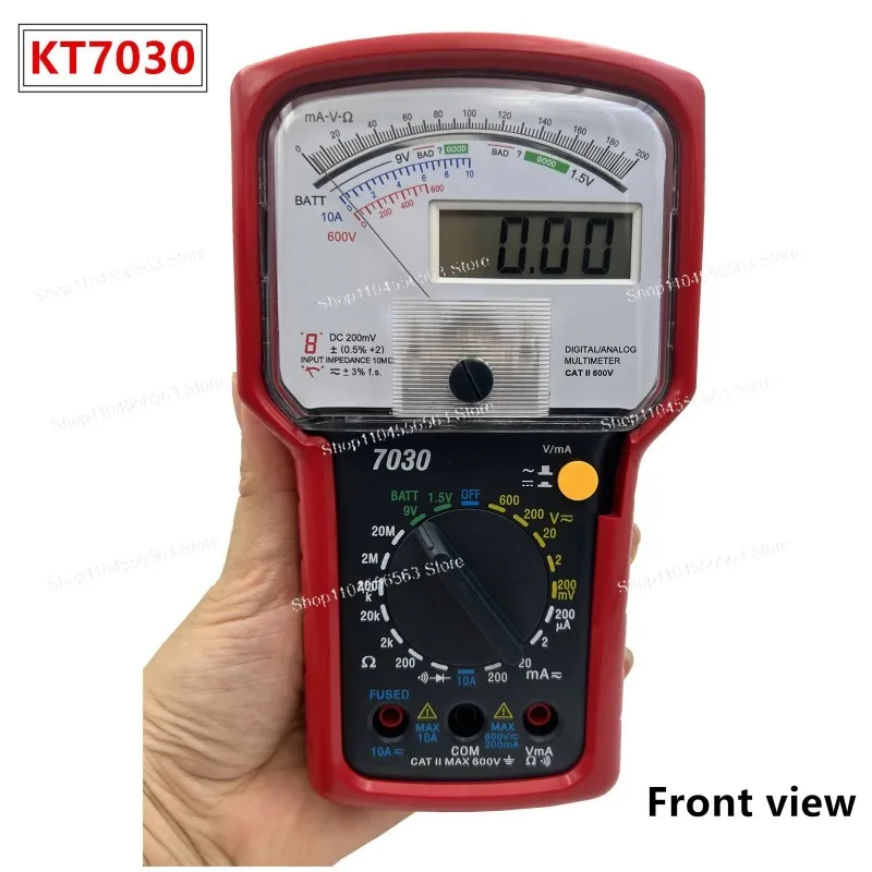 KT7030 High Precision Multimeter - Pointer & Digital Dual Display, Dual Purpose with Protective Cover