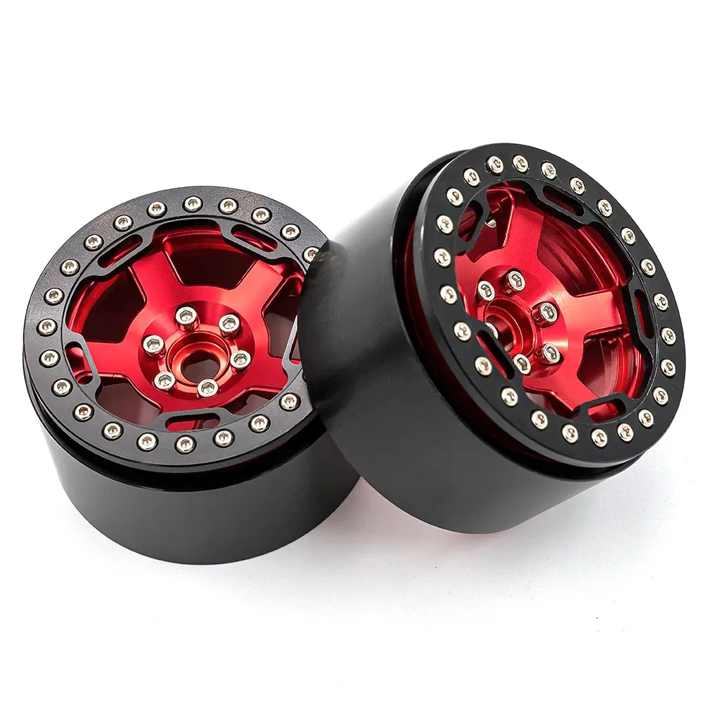 2.2 Inch Metal Wheel Hub 4pcs Tires For 1/8 1/10 Traxxas Trx6 Axial Scx10 Crawler Rc Car Retrofit Accessories Rr10 Wraith Yeti