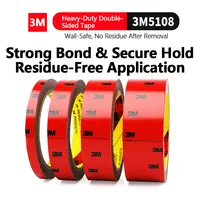 3M High Strength Double Sided Foam Tape Waterproof Heat Resistant No Trace Adhesive for Car ETC Dash Cam Home Fix 3