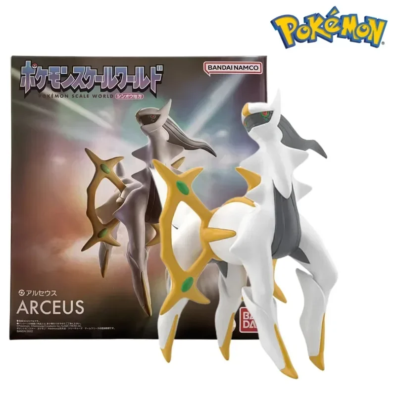 Original Bandai Pokemon Scale World Sinnoh Region Arceus 1/20 PVC Anime Figures Toys Gifts Collectible Model Ornament