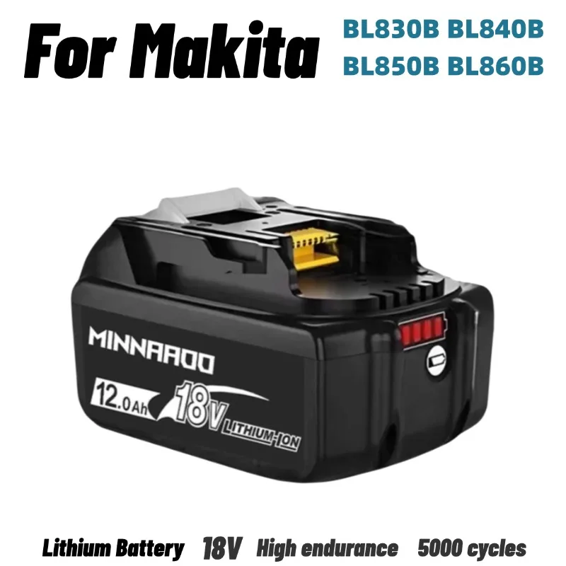 

18V 12Ah/8Ah Battery For Makita BL1850B BL1850 BL1860 BL1840 BL1830B BL1815 Replacement Lithium Battery【DHL FAST DELIVERY】