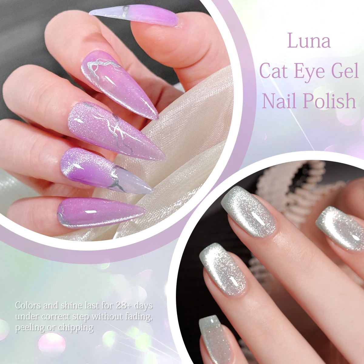 Groillim – vernis à ongles magnétique Moon White Cat Eye, bouteille unique, nécessite une éclairage UV/LED, qualité salon, clair de lune à la mode