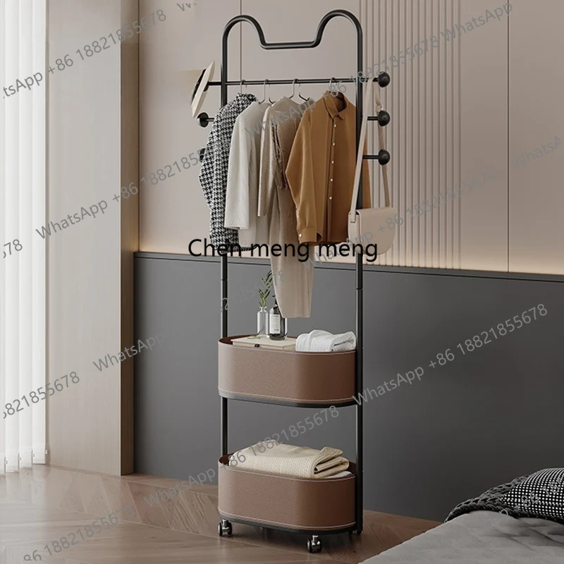 Aesthetic Minimalist Clothes Rack Place Saving Basket Layered Unique Clothes Rack Kawaii Women Perchero De Pie Home Furniture