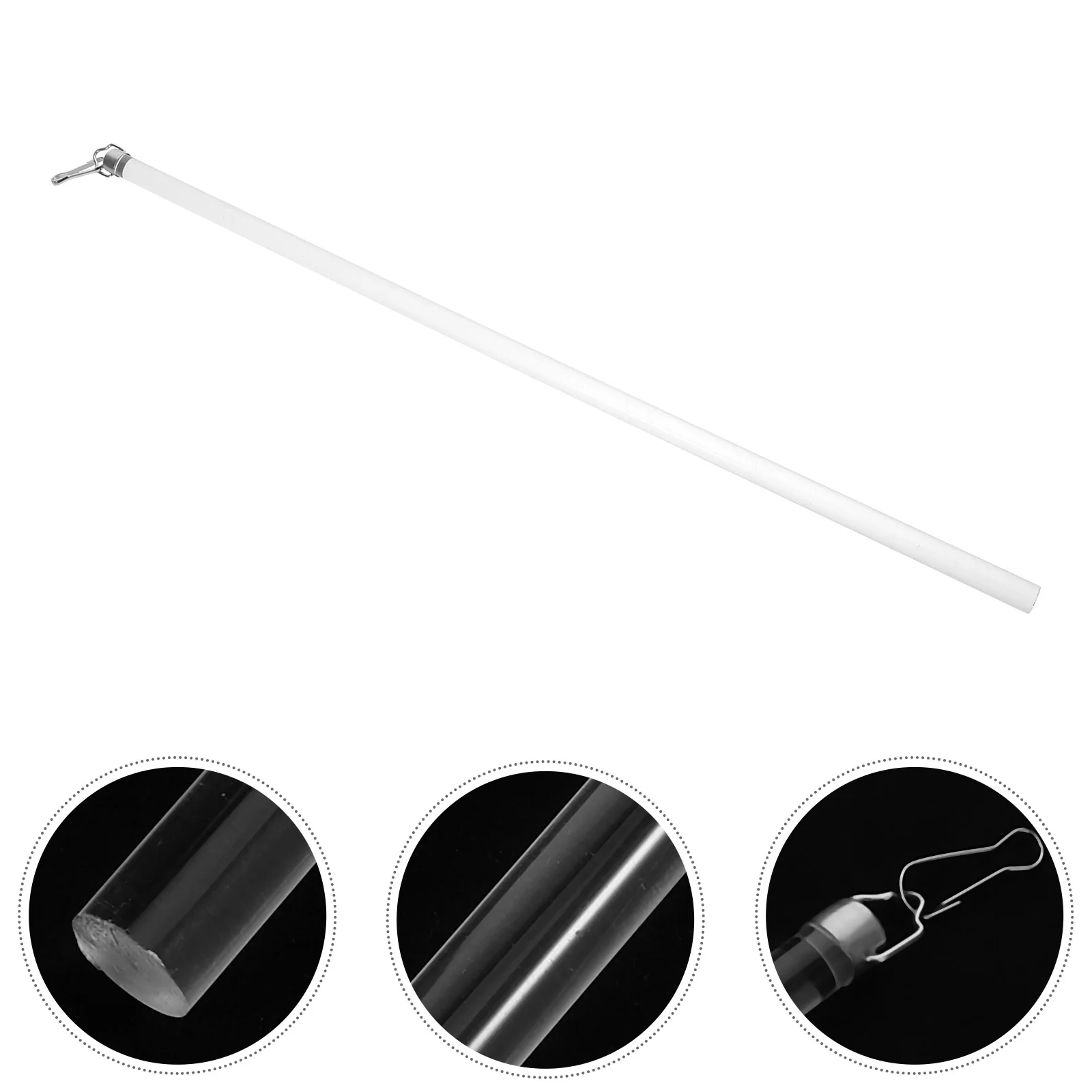 Curtain Handle Stick Extension Rod for Curtains Open The Door Rods Windows Operner Stainless Steel Acrylic Corner