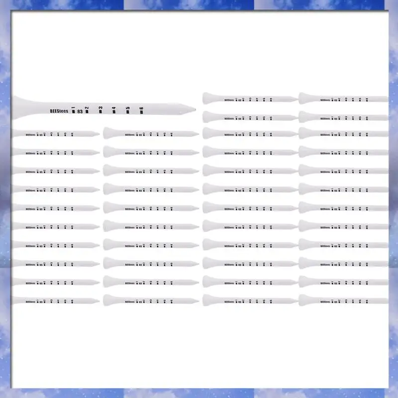 A35F New 50Pcs Professional Golf 83Mm White Golf Wood Tees Accessories Golf Training Aids