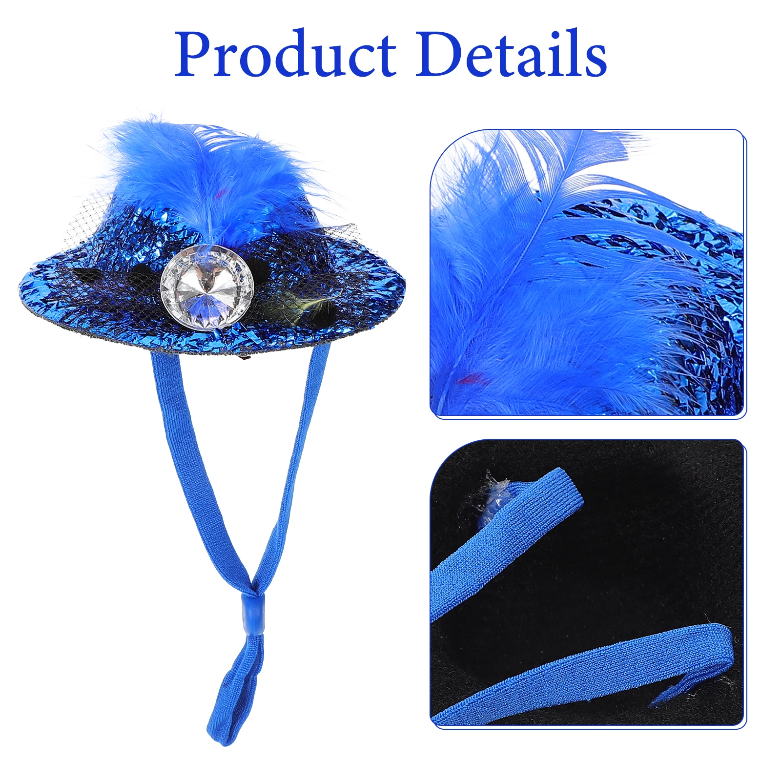 

6Pcs Pet Chicken Hats Decorative Adjustable Cloth Hen Hats Festival Party Accessories Wear-Resistant Bird Hat Chicken Hat