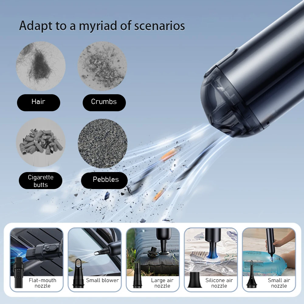 Aspirapolvere per auto senza fili 4 in 1 Mini aspirapolvere portatile portatile ad aspirazione ultra forte Tipo ricaricabile Design compatto