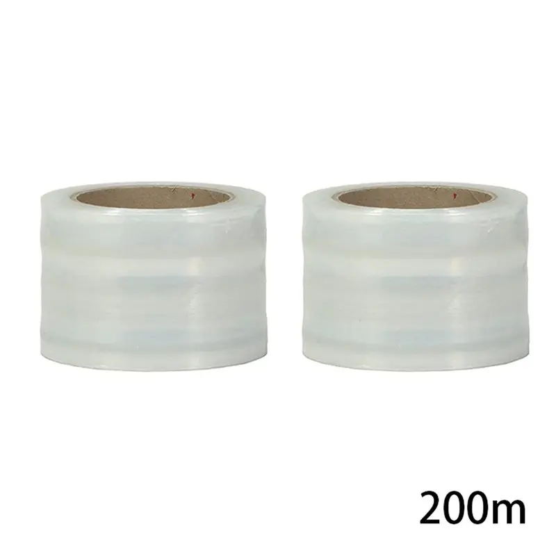 A96K-5Pcs 3 CM Narrow Banding Stretch Wrap Film Clear/Non-Transparent,Clear Plastic Pallet Shrink Film,200 Metre Long