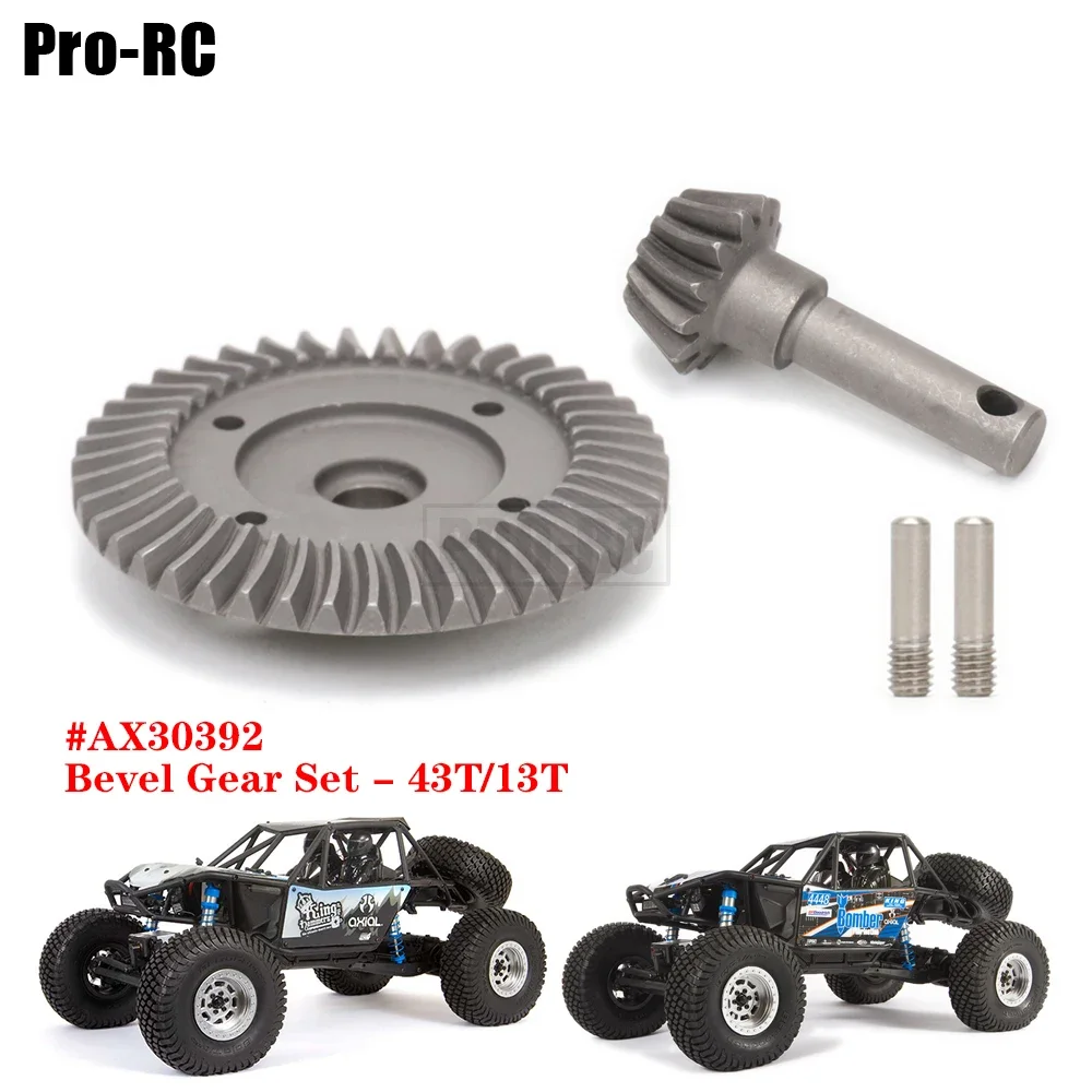 1Set AX30392 Heavy Duty Bevel Helical Steel 43T&13T Pinion Gear for 1/10 Axial Racing Trucks SCX10 Wraith RR10 SMT10 AX90050