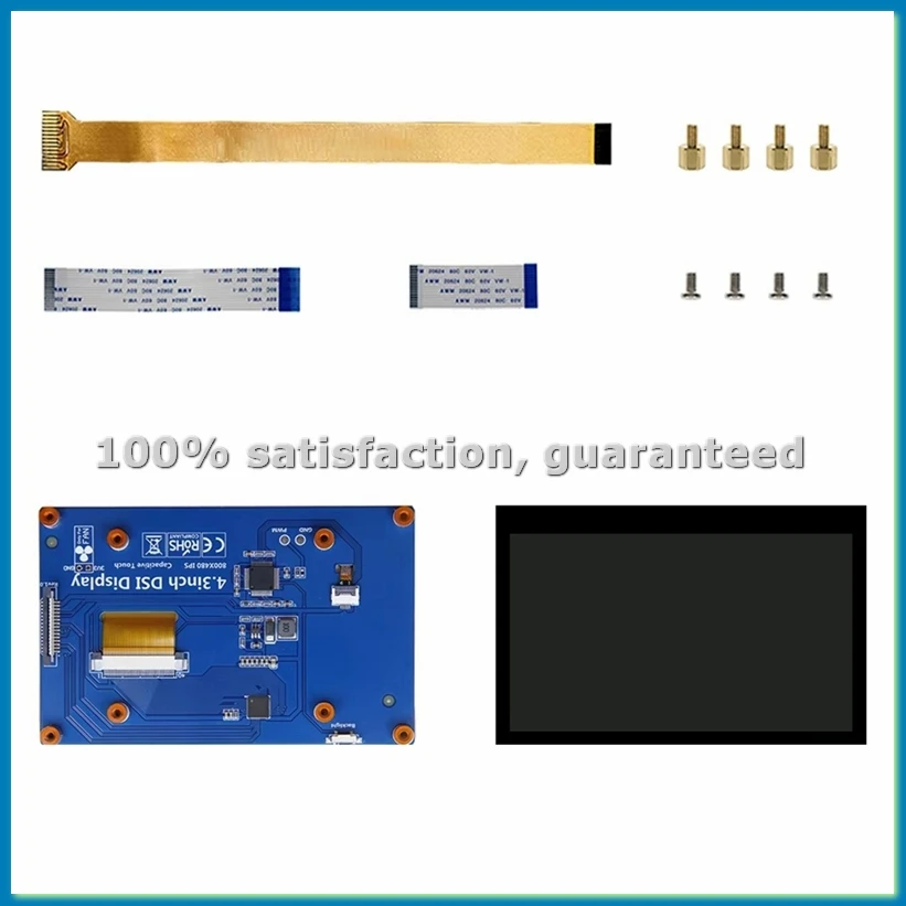 4.3 Inch RPi5 Touch Screen LCD Display Portable Capacitive Touchscreen Monitor 800x480 for 5 4 3 3B+ 2-A20R
