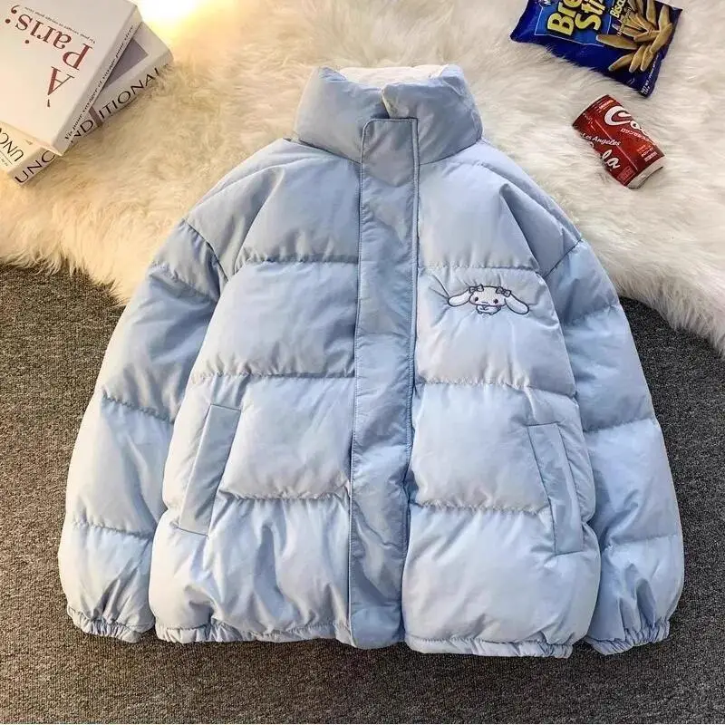 Hello Kitty doudoune réversible femmes Sanrio Anime Kawaii cannelle hiver épaissir chaud coton vêtements manteau étudiant en vrac