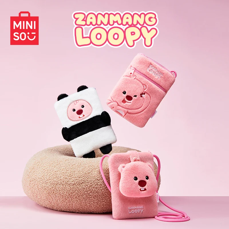 MINISO LOOPY Series Mobile Phone Protective Bag Coin Purse Card Holder Decorative Convenient Fashionable Kawaii Children's Toy