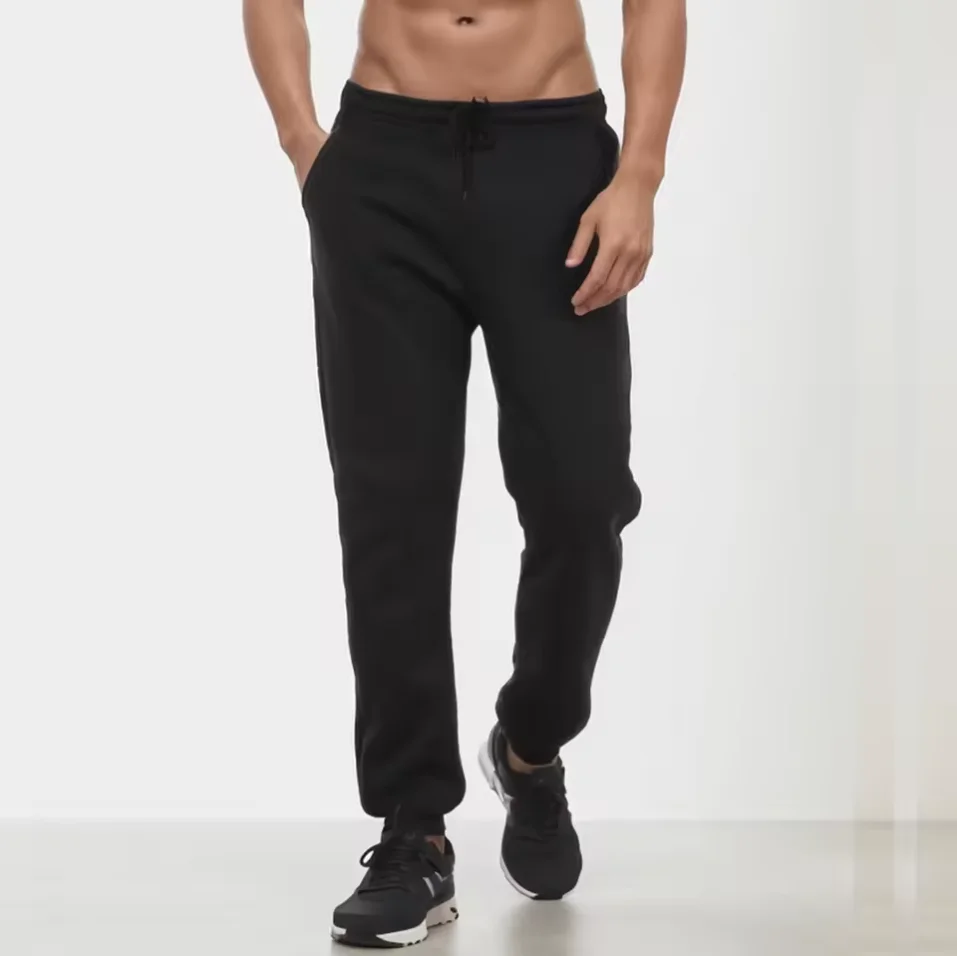 

Men's Casual Sweatpants Fleece Sports Pants Unisex Fashion Solid Loose Trousers Streetwear Autumn Winter Jogging Fitness Pants