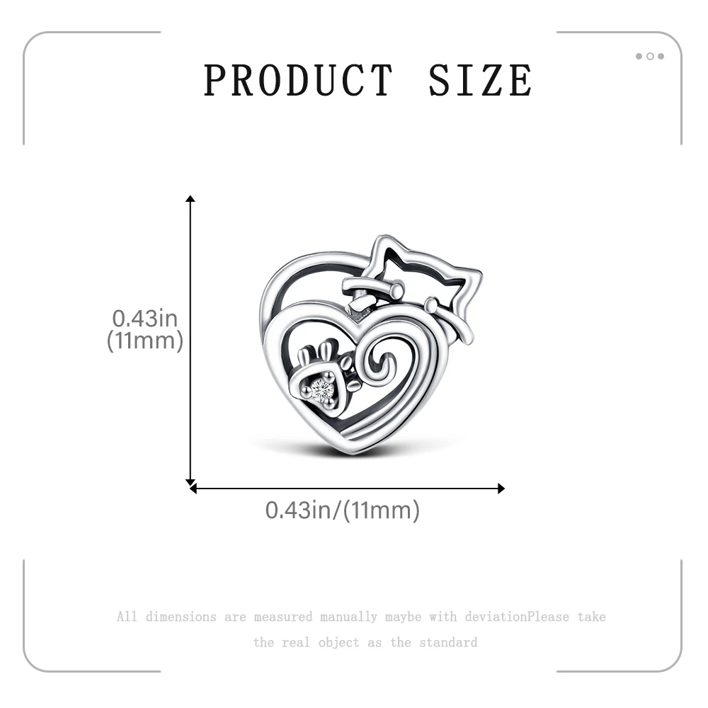 925 Sterling Silver Thread Animal Series Beaded Family Kitten Charm Jewelry Making Original Bracelet Women Fashion Jewelry Gift