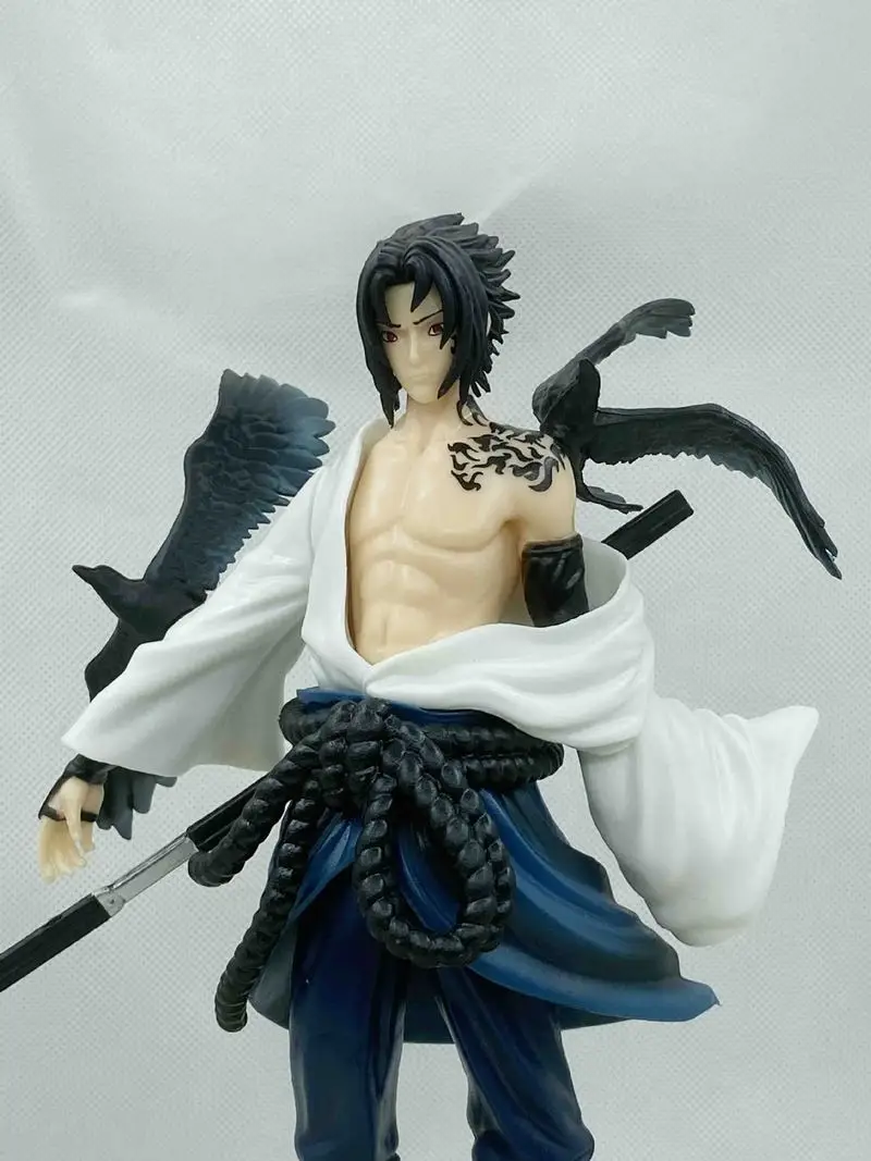 27cm Crow Curse For Inuki Sasuke Handmade Hokage Gk Grass Chicken Sword Crow Wooden Base Model Anime Collection Gift