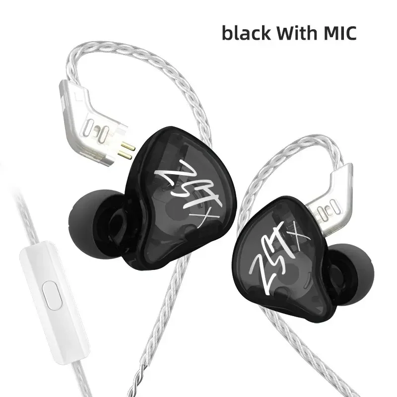 KZ ZST  X 1DD+1BA Hybrid Driver In-ear Earphone Noise Cancelling Headset With 2Pin Replaceable Cable