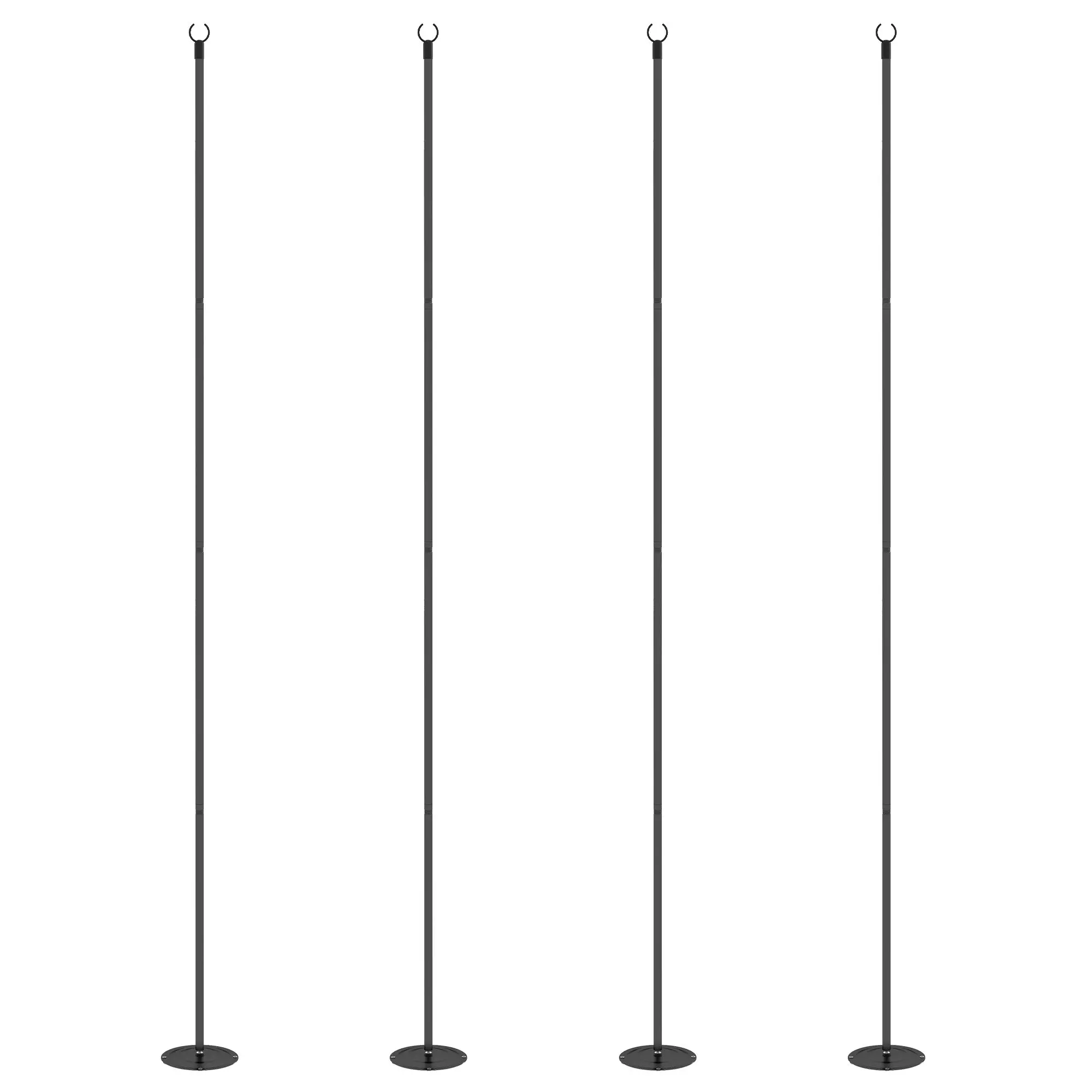 

Outsunny Outdoor String Light Poles Стальная подставка длиной 10 футов для террасы патио, 4 шт.