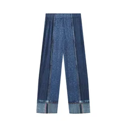 Autumn 2024 new women's fashion, leisure, slim fit, loose, high waist and versatile Issey Miyake jeans pleated pants.