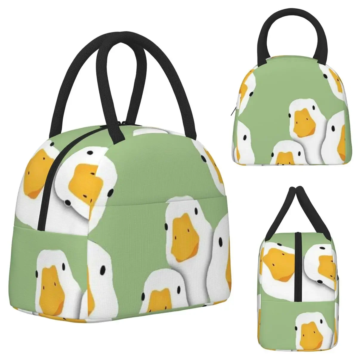 Cartoon Popular Goose Animal Insulated Lunch Bag for Kids School Cooler Thermal Food Box Tote Leakproof Lunch Boxes Container