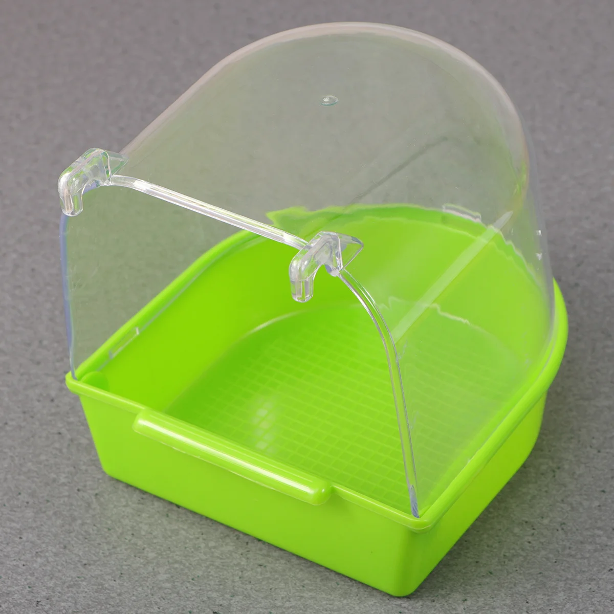 

Bird Bath Covered Cage Plastic Ecofriendly Detachable Base Suitable for Small Birds Parakeets Parrots Bird Bath Cage