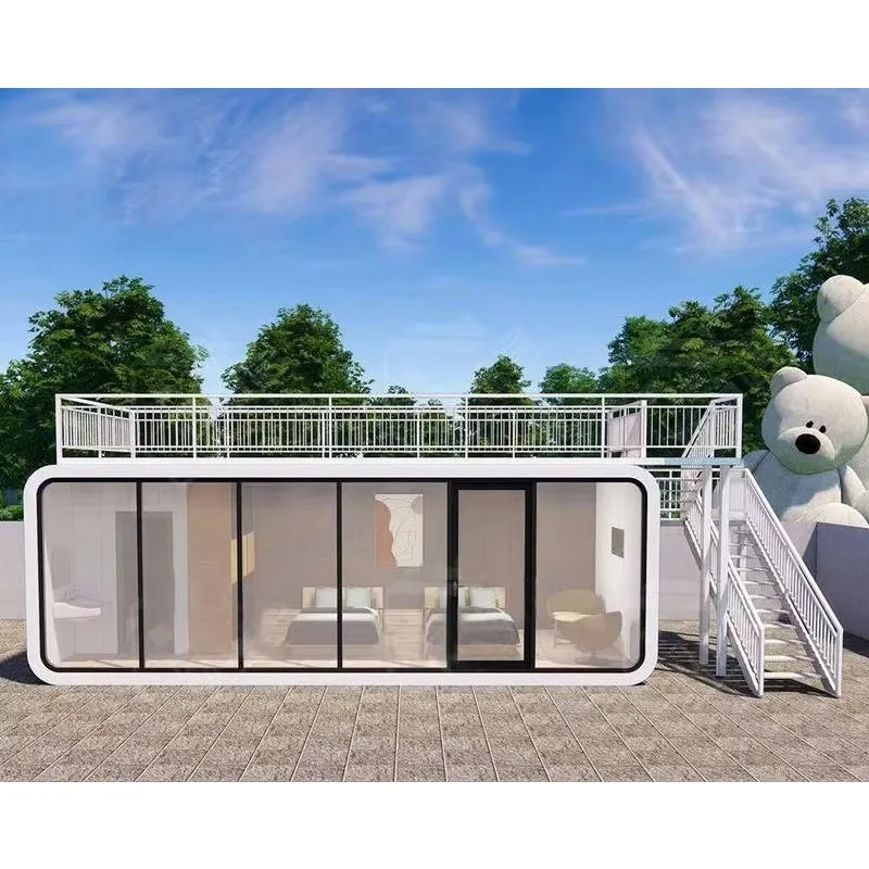 Apple Cabin Customized Double Layer Breathable Modular Home Reinforced Steel Frame Prefab Capsule House for Luxury Residential