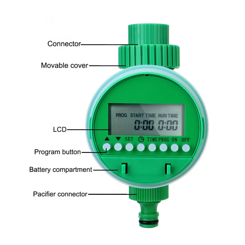 Automatic Irrigation Controller Electronic Intelligence Valve Watering Control Device Lcd Display Garden Watering Timer