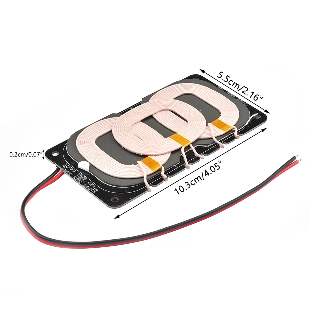 Imagem -06 - Carregador sem Fio Tipo-c para qi Módulo Transmissor Circuit Board Faça Você Mesmo Car Power Supply Coil 5v 12v 20w