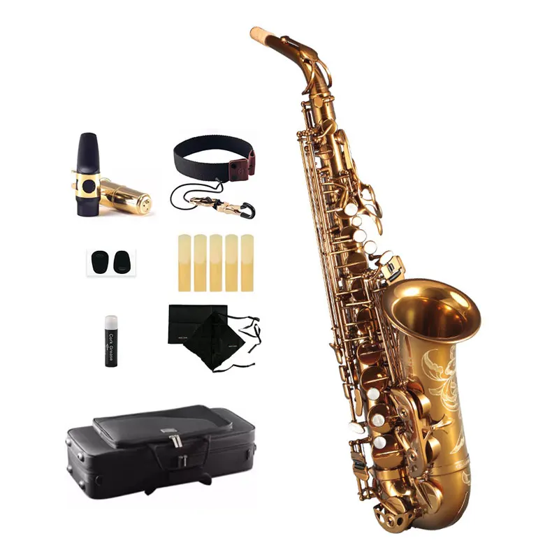 Musical Instruments High F# Eb Key Golden Lacquer Alto Saxophone RSA-9902