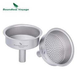 Boundless Voyage Titanium Funnel Hip Flask Accessories Kitchen Funnel for Transferring Liquids and Filling Bottles and Container