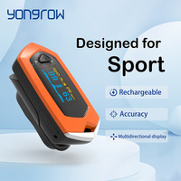 Yongrow Medical Rechargeable Digital Fingertip Pulse Oximeter Blood Oxygen Saturation Meter Finger SPO2 PR Monitor Oximetro